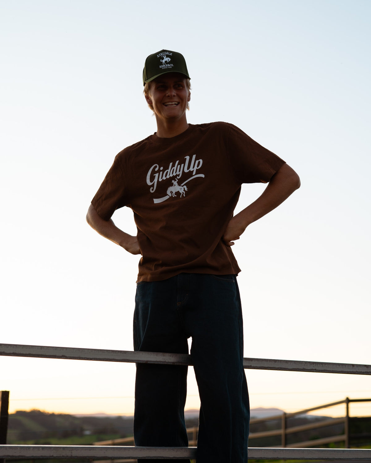 Brown Giddy Up Tee