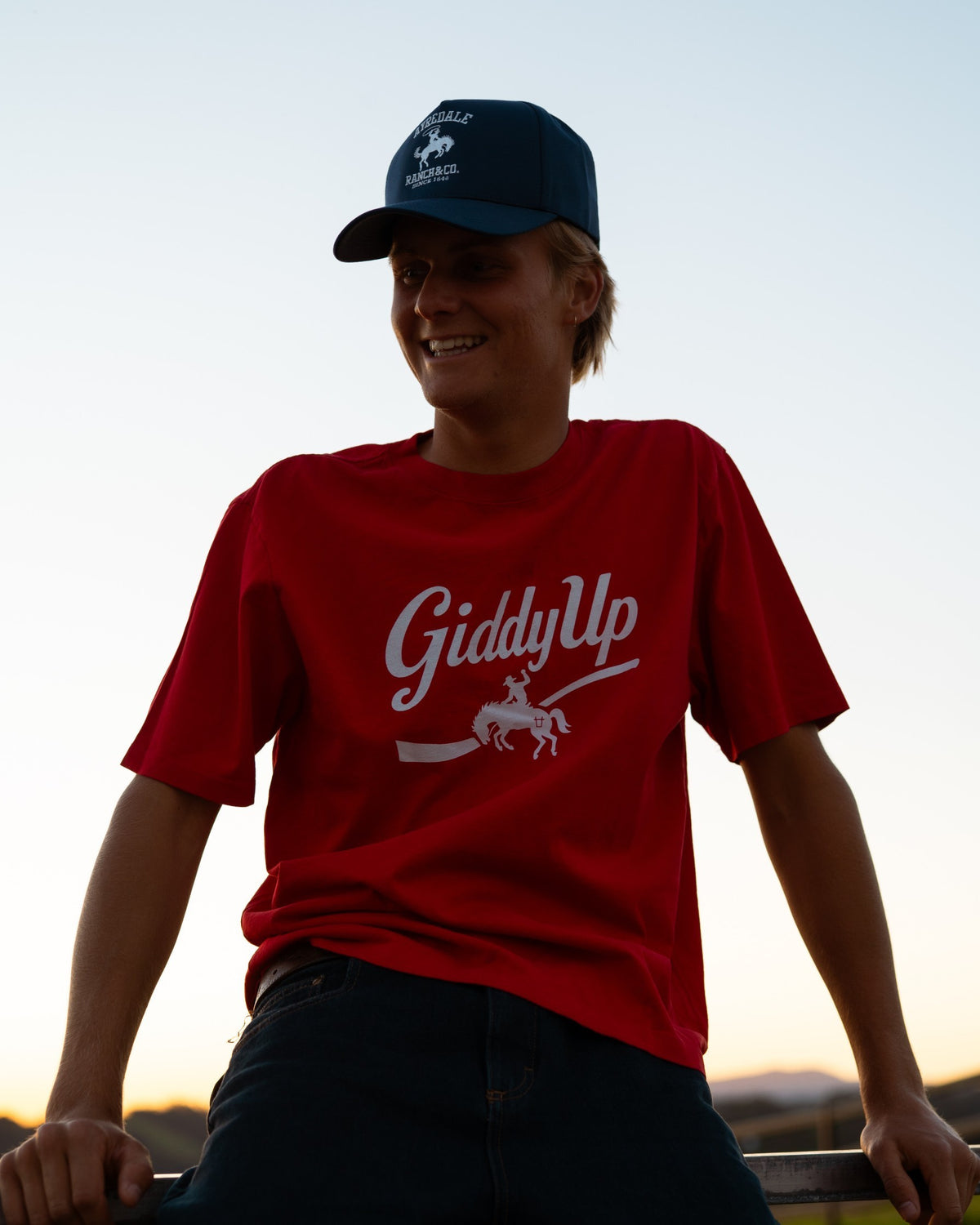 Red Giddy Up Tee