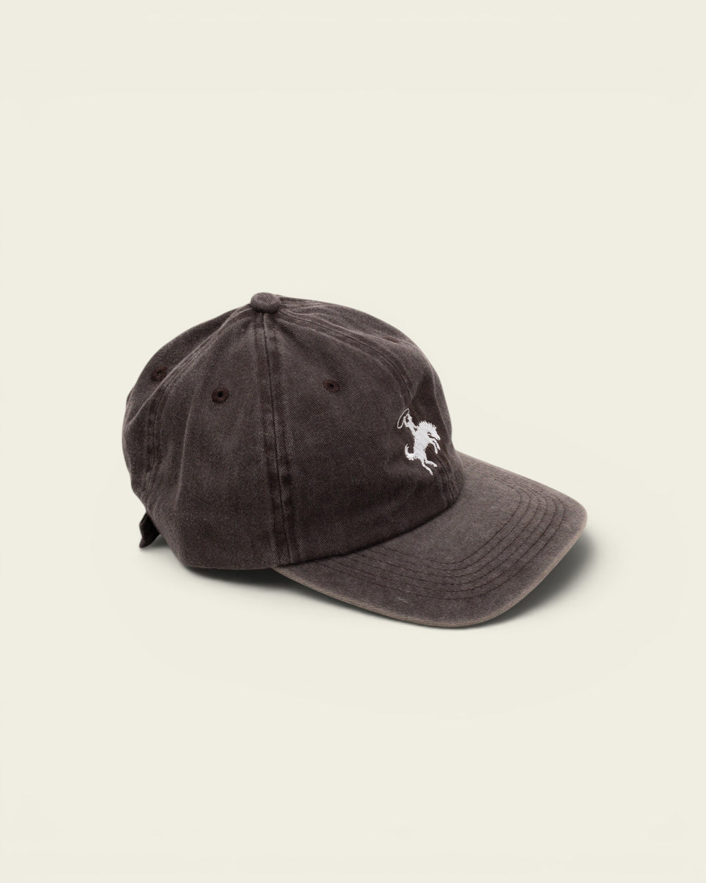 Ayredale Ranch & Co Bucking Dad grey baseball cap with white embroidered bucking horse logo on front