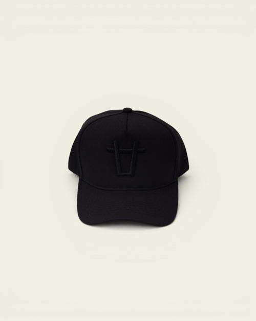 Ayredale Ranch & Co black baseball cap with embroidered bull logo on the front.