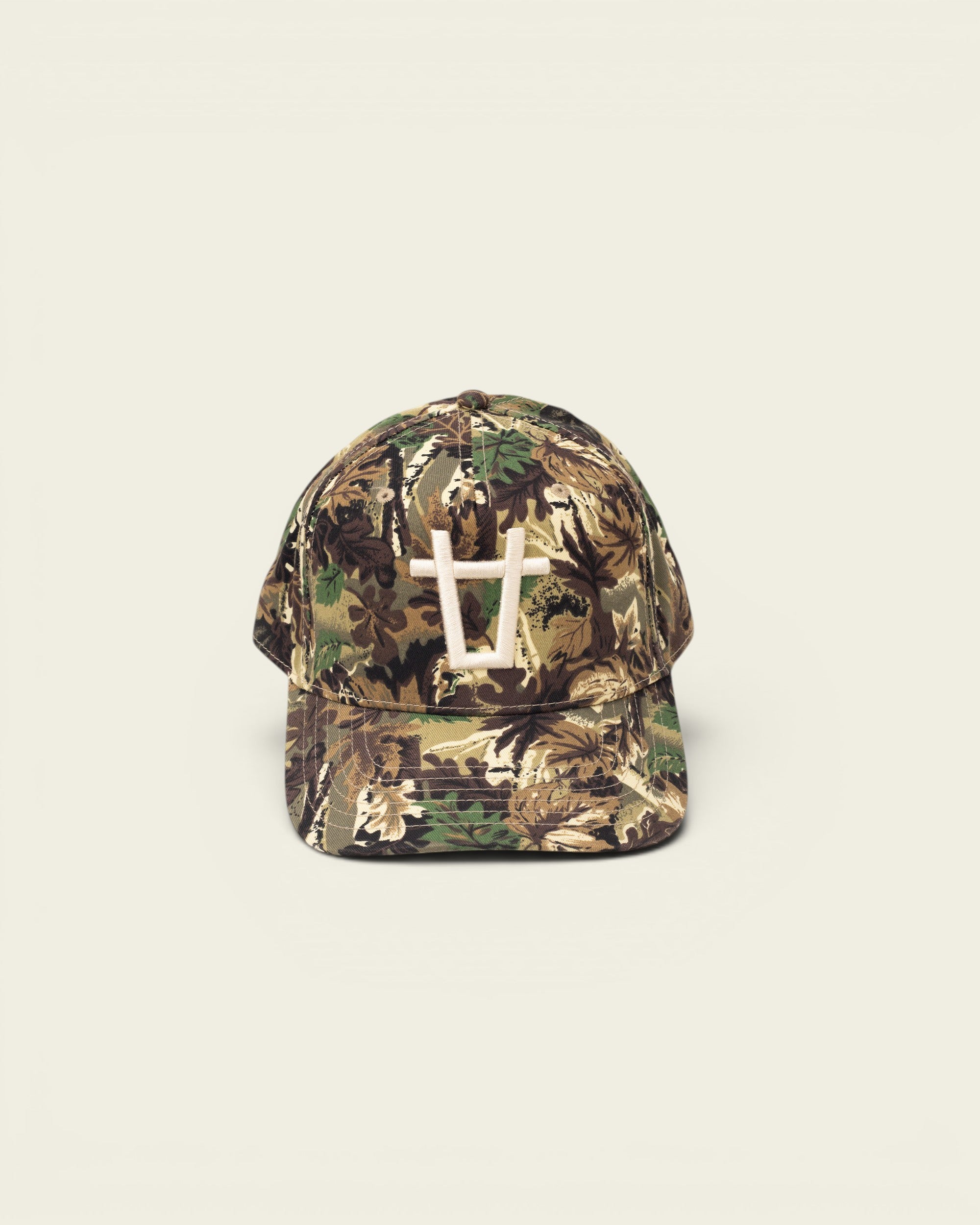 Ayredale Ranch & Co camouflage baseball cap with white embroidered logo on the front.