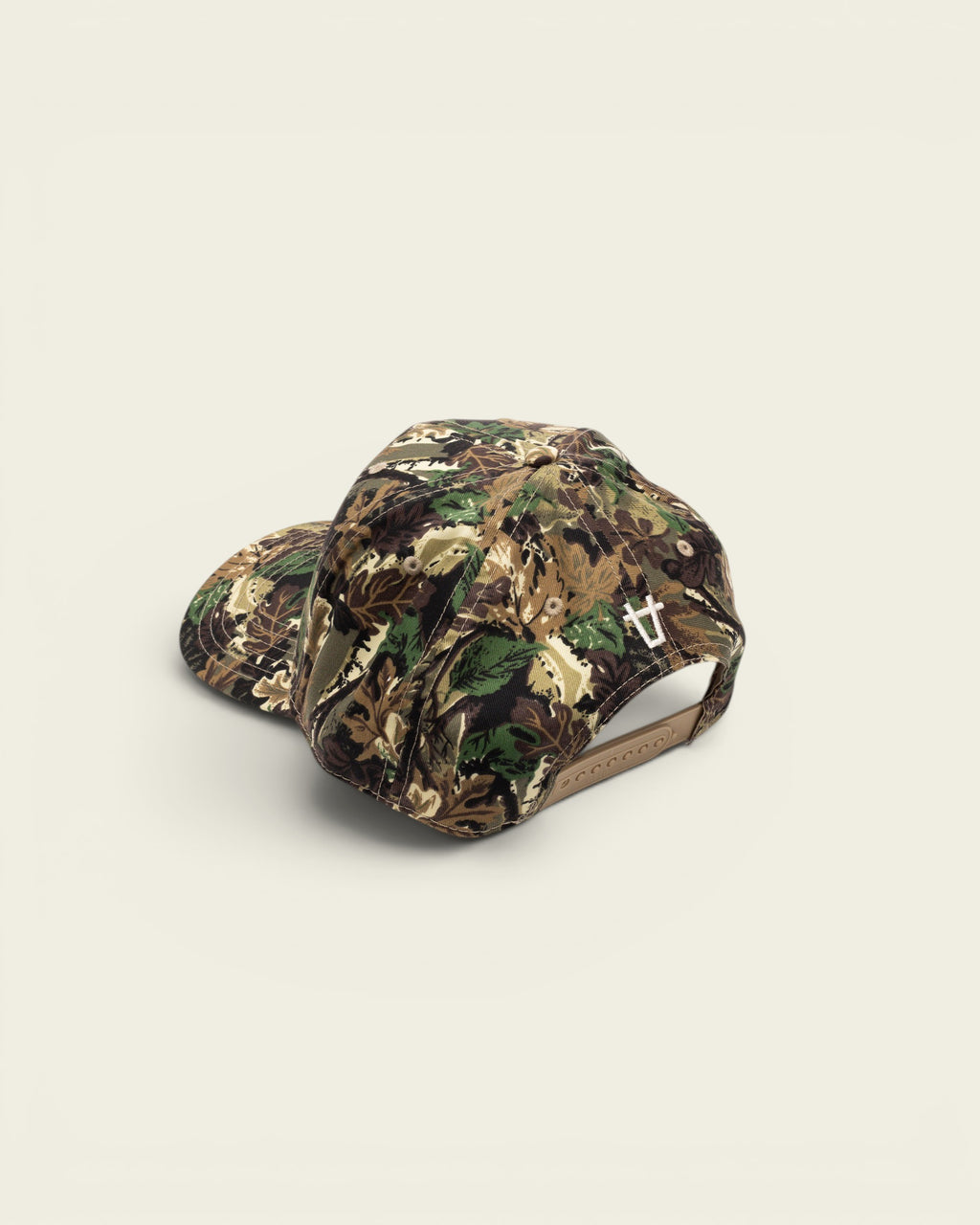 Ayredale Ranch & Co Ayredale OG camo snapback cap with structured crown and adjustable tan plastic closure