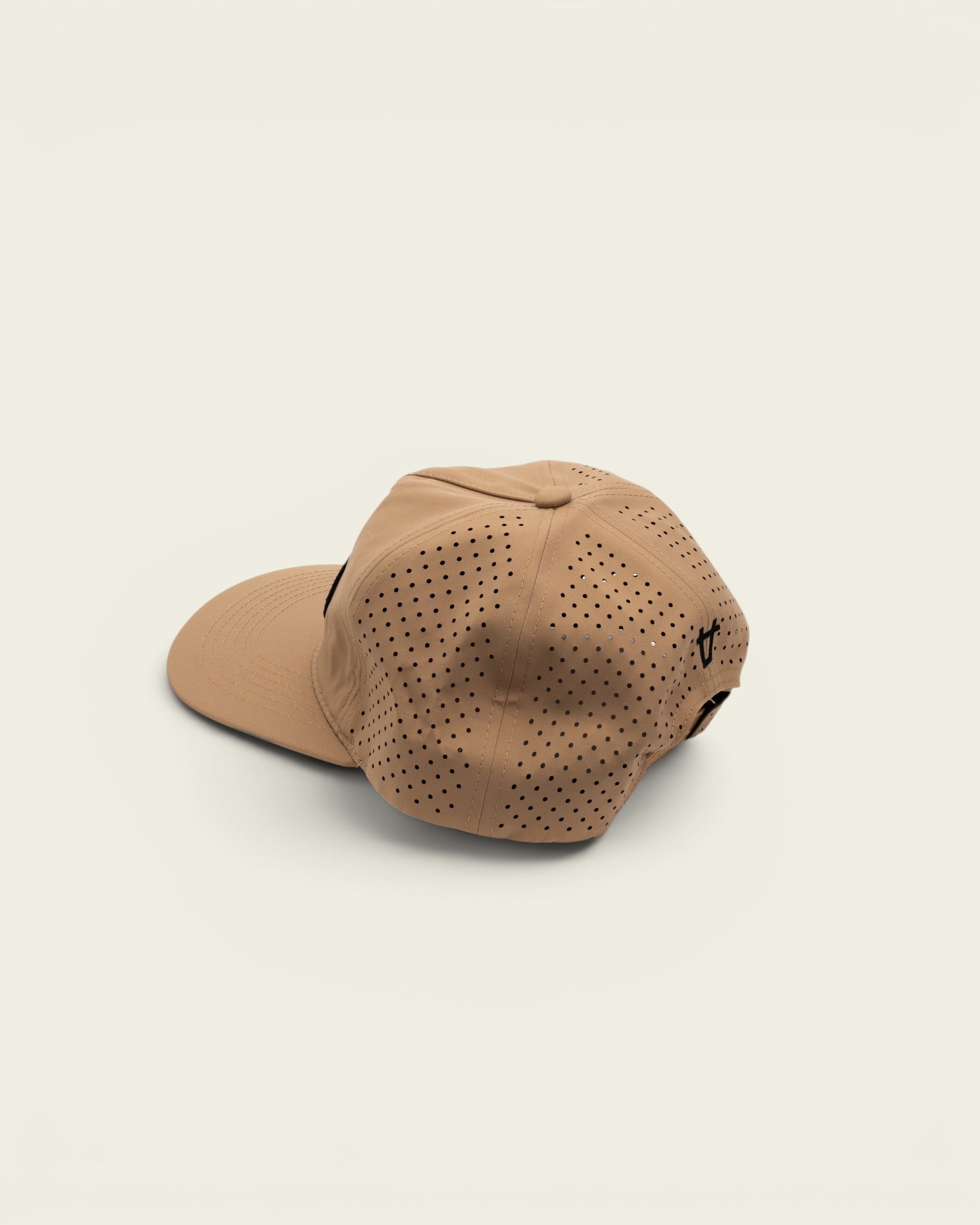 Ayredale Ranch & Co Cream Sport performance cap with laser-cut ventilation holes and a curved brim