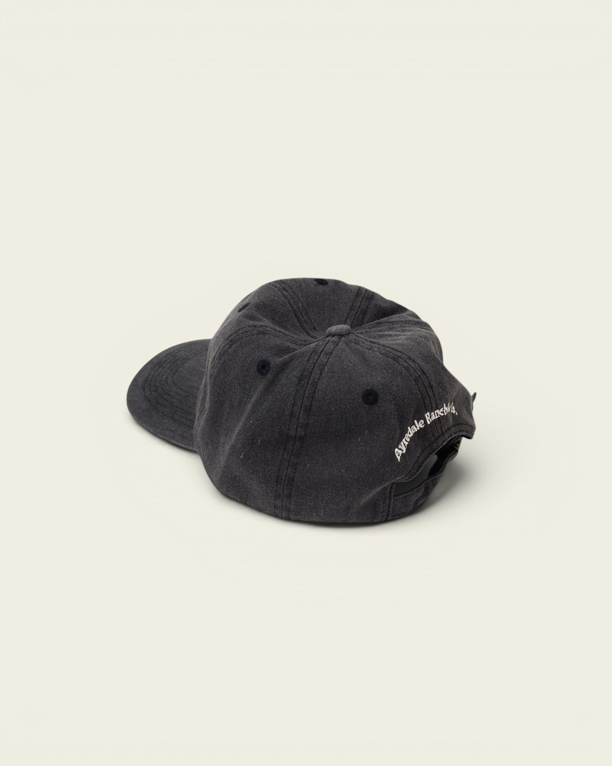 Ayredale Ranch & Co dark grey cotton baseball cap with embroidered logo on back
