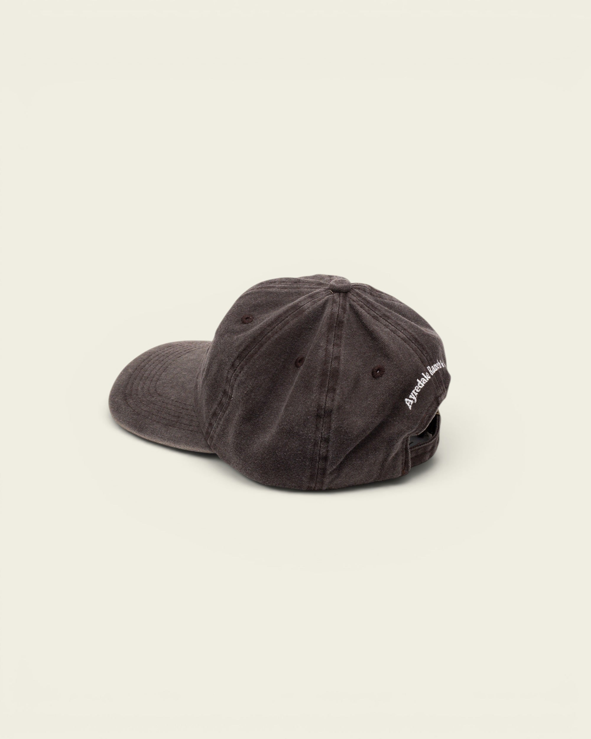 Ayredale Ranch & Co Bucking Dad grey baseball cap with a vintage washed finish and side embroidery