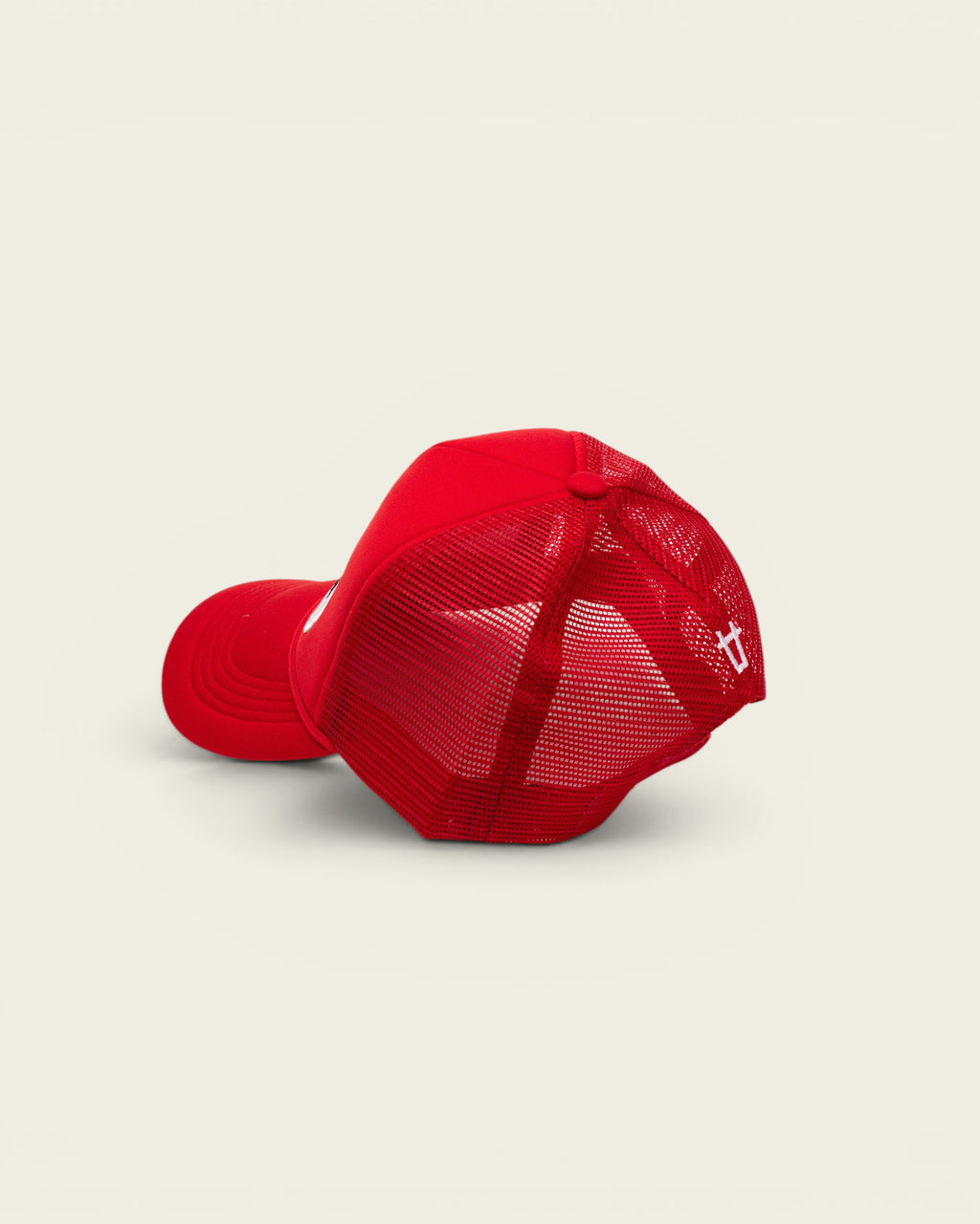 Ayredale Ranch & Co Mount Warning Red trucker hat with breathable mesh back and adjustable snapback closure